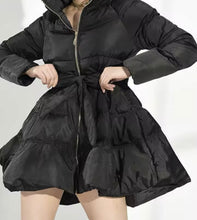 Load image into Gallery viewer, Black Bandage Cotton Padded Jacket
