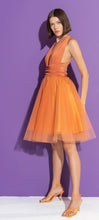Load image into Gallery viewer, TuTu Halter Dress (Orange/Lilac)
