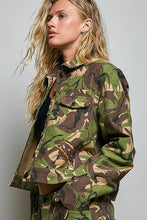 Load image into Gallery viewer, Embroidered Floral Woven Twill Button Front Closure Jacket
