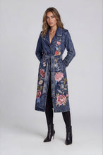 Load image into Gallery viewer, Embroidered Denim Trench Coat
