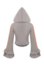 Load image into Gallery viewer, Ruffle Bell Sleeve Hoodie
