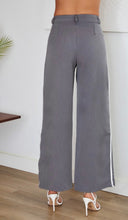 Load image into Gallery viewer, Striped Hooded Blazer Set (Black, Grey)
