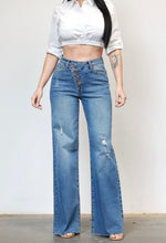Load image into Gallery viewer, Criss Cross High Waist Wide Leg Jeans
