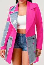 Load image into Gallery viewer, Denim &amp; Pink Blazer
