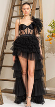 Load image into Gallery viewer, Black Frill High Low Tulle Dress
