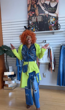 Load image into Gallery viewer, Neon Denim Patched Jacket
