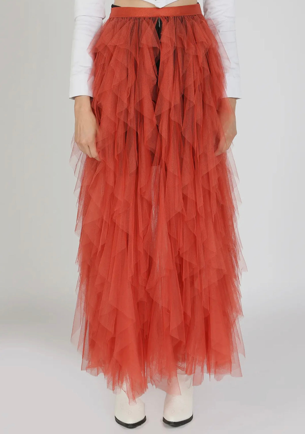 Rust Tulle Skirt