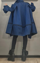 Load image into Gallery viewer, Blue Denim Midi Trench Coat
