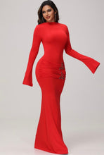 Load image into Gallery viewer, Red Hot Long Sleeve Maxi Dress
