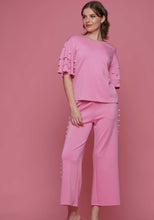 Load image into Gallery viewer, Powder Pink Ruffle Pearl Pants
