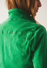 Load image into Gallery viewer, Kelly Green Denim Jacket
