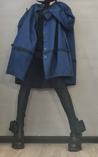 Load image into Gallery viewer, Blue Denim Midi Trench Coat
