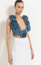 Load image into Gallery viewer, Rose Denim Bustier
