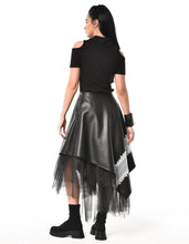 Load image into Gallery viewer, White Lace Faux Leather Skirt
