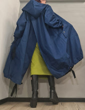 Load image into Gallery viewer, Long Denim Loose Hooded Coat
