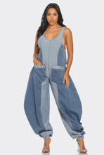 Load image into Gallery viewer, Denim Color Block Jumpsuit
