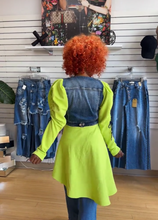 Load image into Gallery viewer, Neon Denim Patched Jacket
