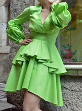 Load image into Gallery viewer, Light Green Summer Ruffle Dress
