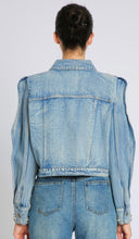 Load image into Gallery viewer, Asymmetric Denim Crop Jacket
