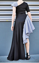Load image into Gallery viewer, Black Asymmetric Dress (L-2X)
