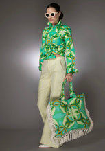 Load image into Gallery viewer, Green Swirl Cotton Top
