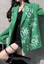 Load image into Gallery viewer, Oversized Graphic Green Blazer
