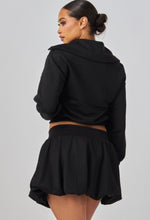 Load image into Gallery viewer, Chic Black Mini Skirt Set
