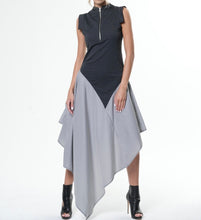 Load image into Gallery viewer, Sienna Gray/Black Boho Dress
