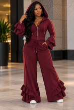 Load image into Gallery viewer, Ruffled Hem Wide Pants
