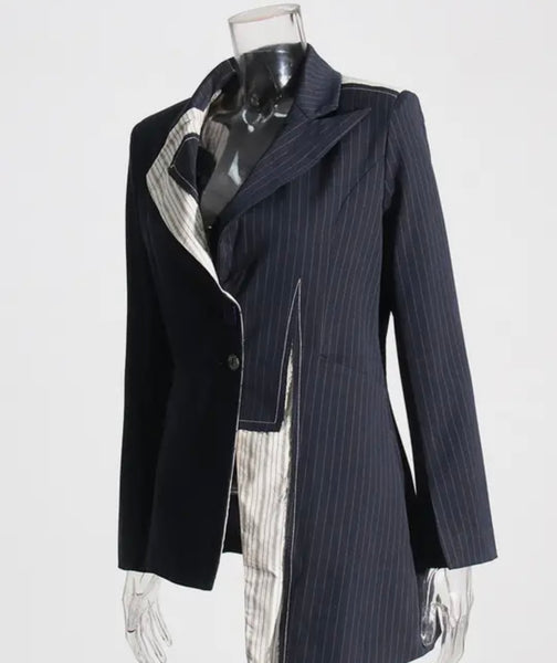Blue Pinstripe Blazer