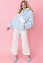 Load image into Gallery viewer, Oversized Faux Fur Hoodie (Orange, Green, Yellow, Light Blue)
