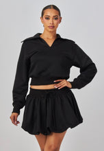Load image into Gallery viewer, Chic Black Mini Skirt Set
