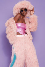 Load image into Gallery viewer, Pale Pink Vegan Faux Shearling Jacket
