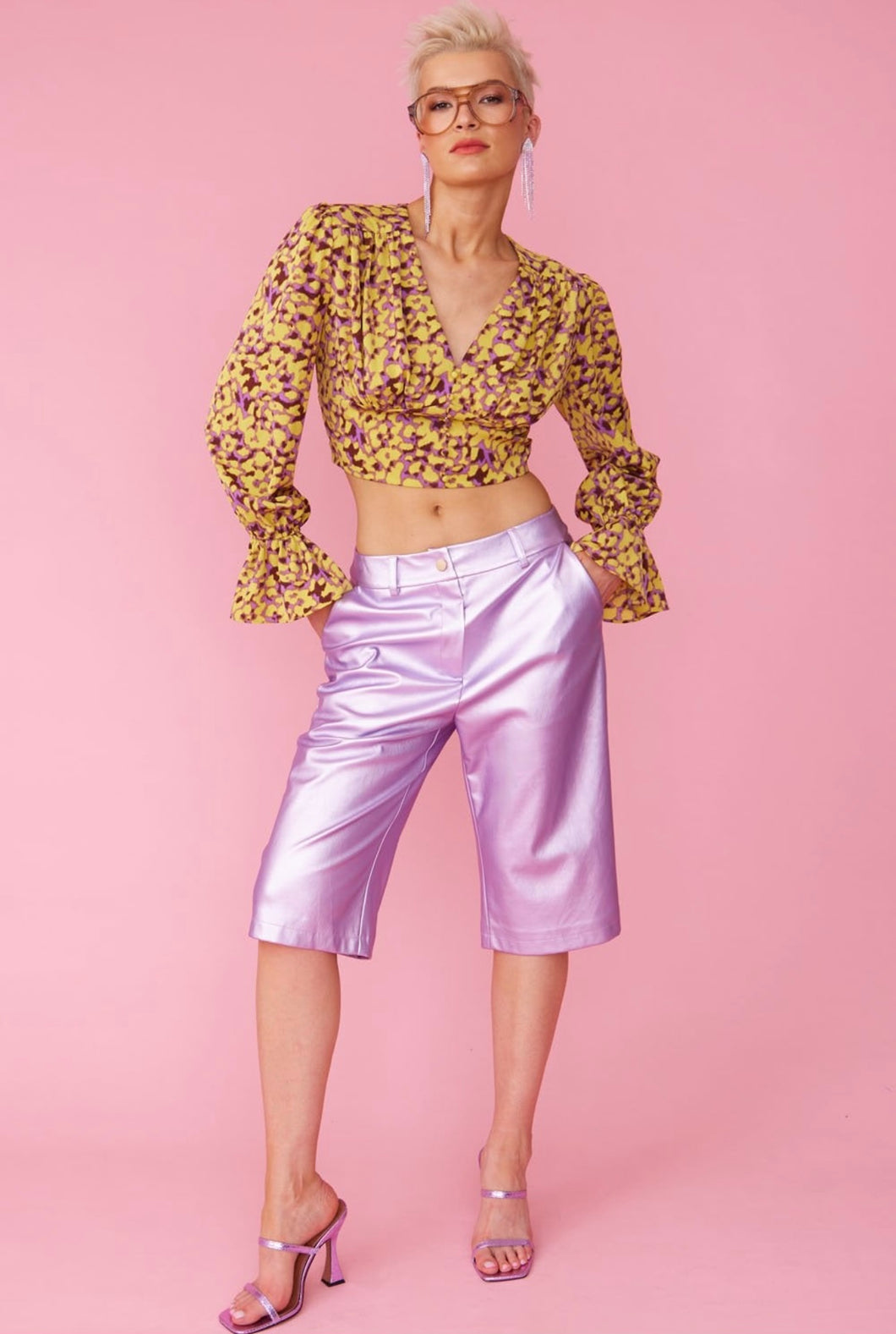 Lavender Luxe Midi Shorts