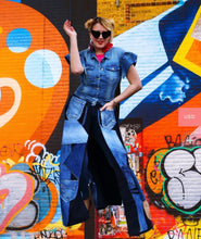 Load image into Gallery viewer, Long Denim Patched Vest
