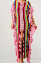Load image into Gallery viewer, Pink Abstract Sweater Dress
