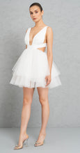 Load image into Gallery viewer, Backless Mini Tutu Dress (Fuschia/White)
