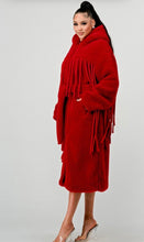 Load image into Gallery viewer, Red Long Fringe Coat
