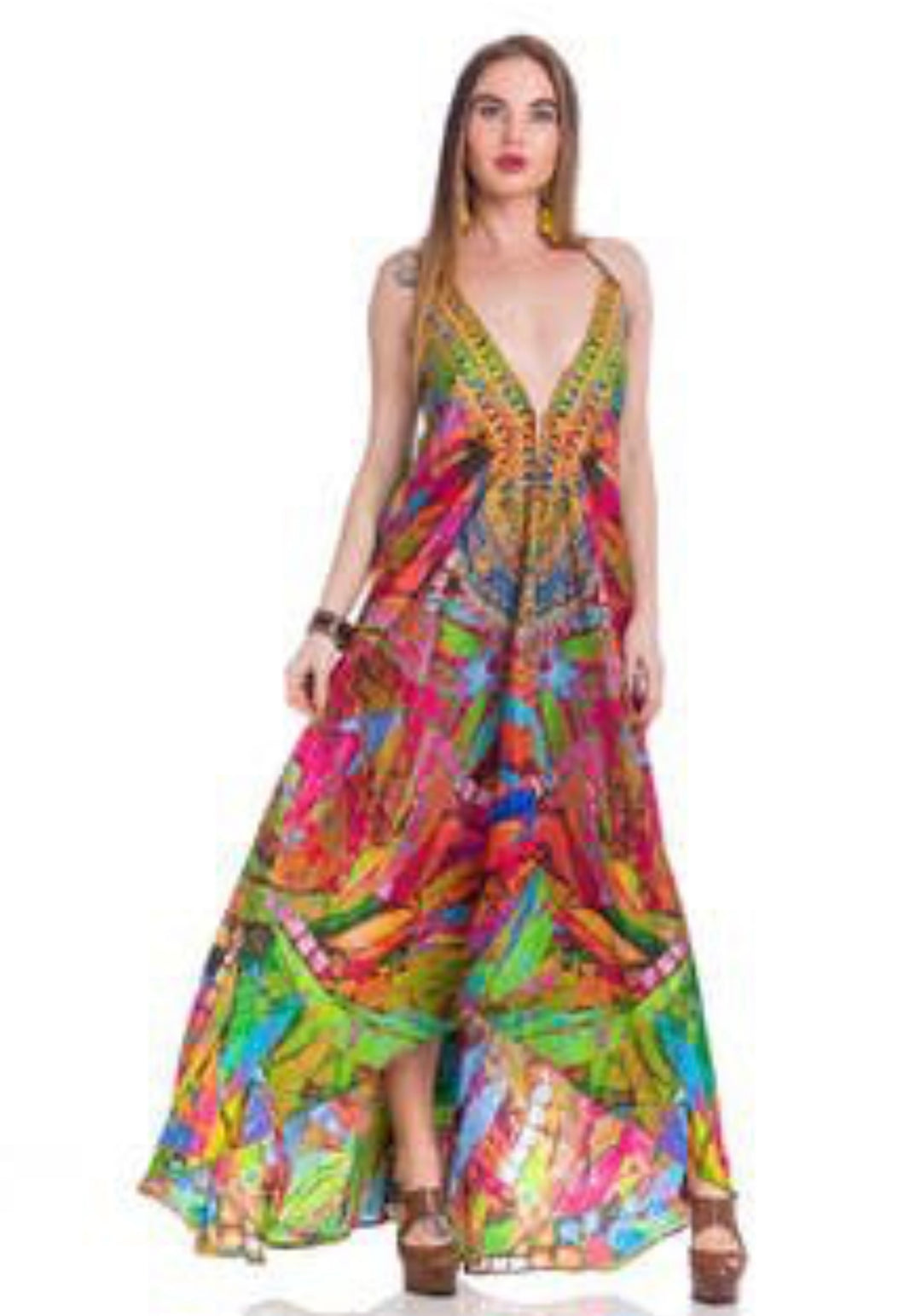 Multiple Color Halter/One Shoulder Dress
