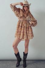 Load image into Gallery viewer, Sienna Sunset Smocked Mini Dress

