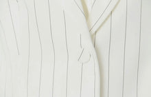 Load image into Gallery viewer, Lace-up White Stripe Blazer
