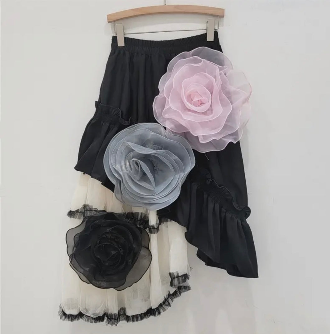 3D Floral Chic Skirt
