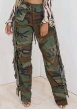 Load image into Gallery viewer, Camouflage Fringe Pants
