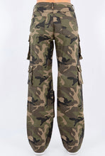 Load image into Gallery viewer, Green Cargo Camouflage Wide Leg Pants (PLUS)
