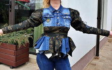 Load image into Gallery viewer, Camouflage &amp; Denim Military Jacket
