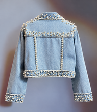 Load image into Gallery viewer, Hand Beaded Denim Jacket
