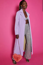 Load image into Gallery viewer, Dreamy Lilac Faux Suede Maxi Trench
