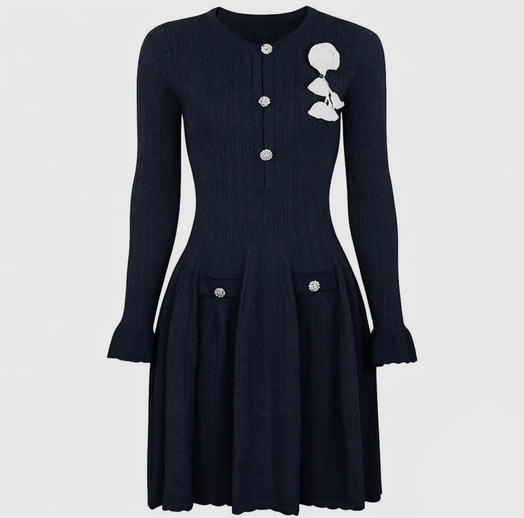 KIMMY Navy Elegance Knit Dress