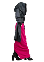 Load image into Gallery viewer, Hooded Gray Sweat Jacket Wrap
