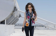 Load image into Gallery viewer, Denim Vest with Floral Embordiery
